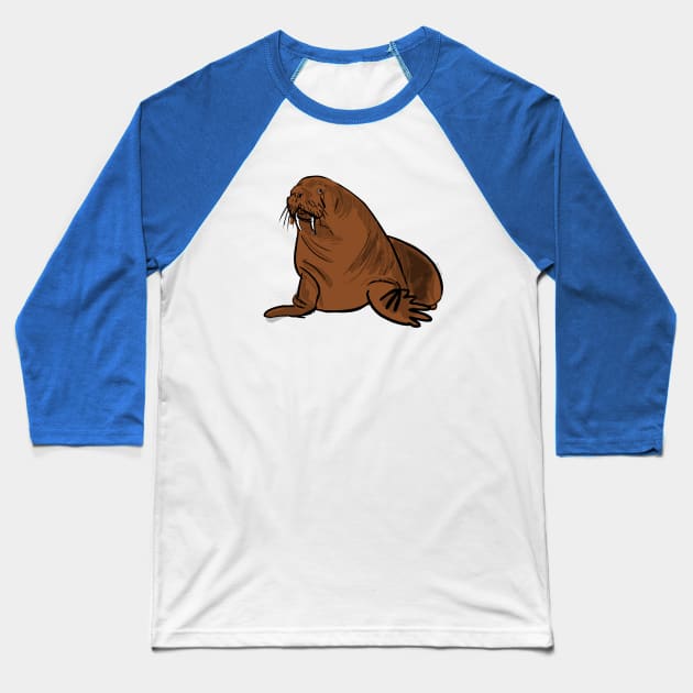 Walrus Baseball T-Shirt by belettelepink